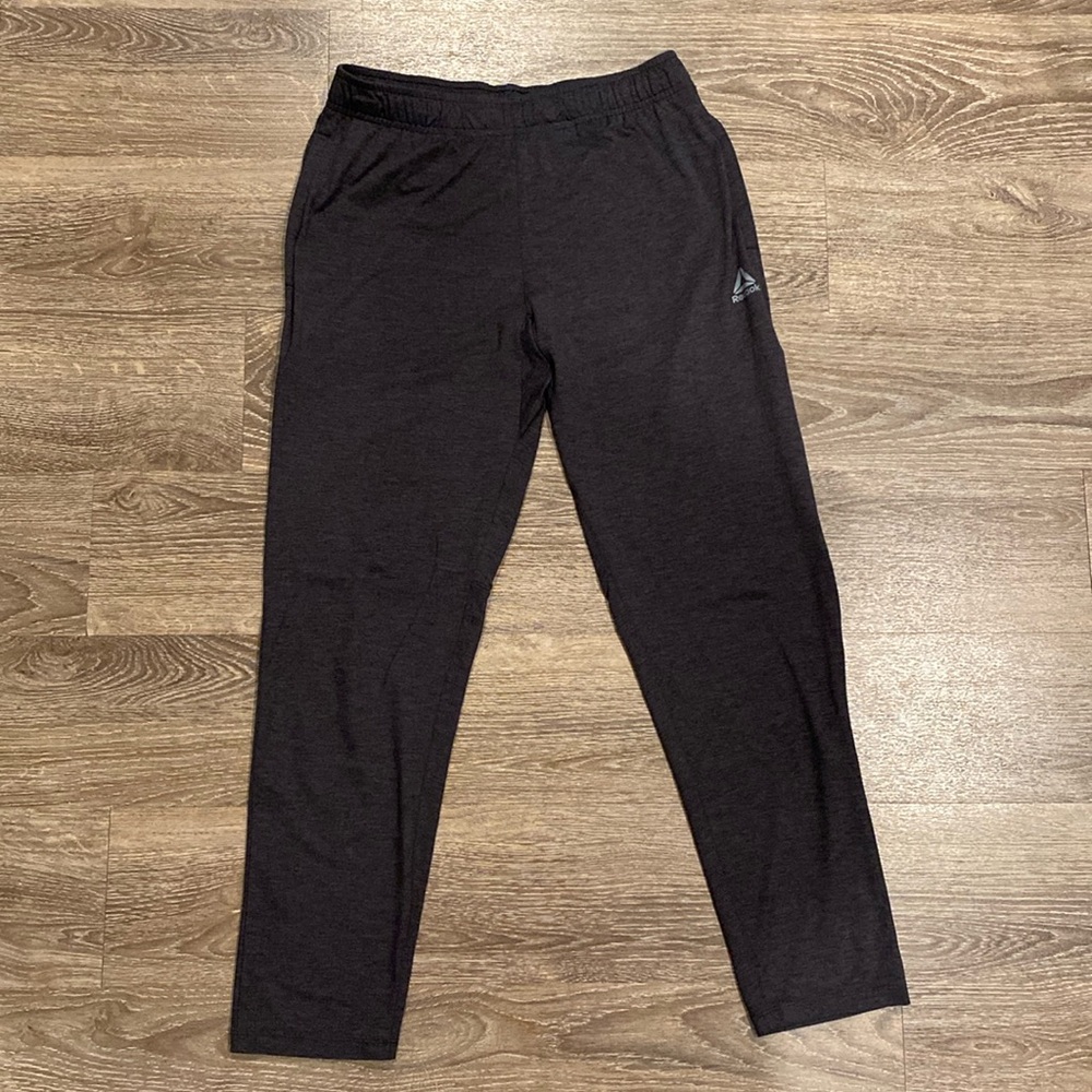 Reebok, Dark Heather Gray Joggers, Size L